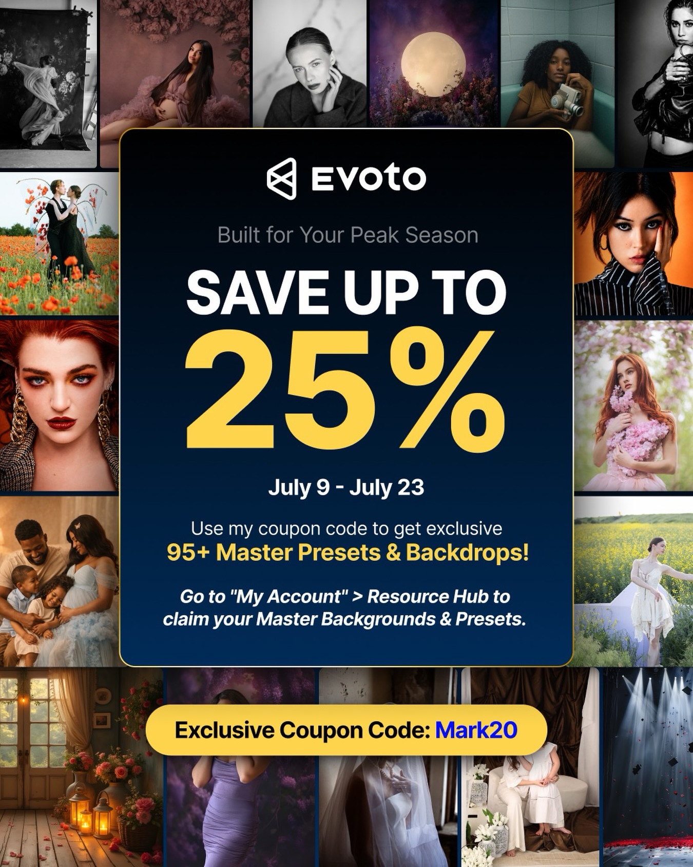 Use my coupon code for huge savings July 9-23! Link in my bio

https://link.evoto.ai/26marksale