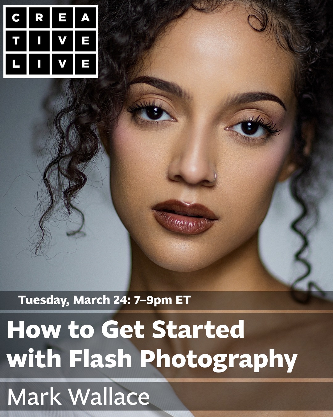 Join me LIVE on March 24 to get started with flash photography.

link on my profile

You’ll learn why flash offers more control than constant light, allowing you to freeze motion, overpower ambient light, and precisely control the look of your light. Mark covers the main types of flash, including speedlights, off-camera flash, and studio strobes, and explains how to choose the right option based on your needs.

The class breaks down flash exposure in clear, practical terms, including how ambient and flash exposure work together, how TTL flash works, when to use TTL versus manual mode, and why flash exposure compensation is essential. You’ll also learn how to take your flash off the camera for more control. Mark also demonstrates the use of light modifiers, bounce techniques, and light direction, giving you a solid foundation to start using flash with confidence.

https://www.creativelive.com/tech/seminars/get-started-flash-photography-mark-wallace